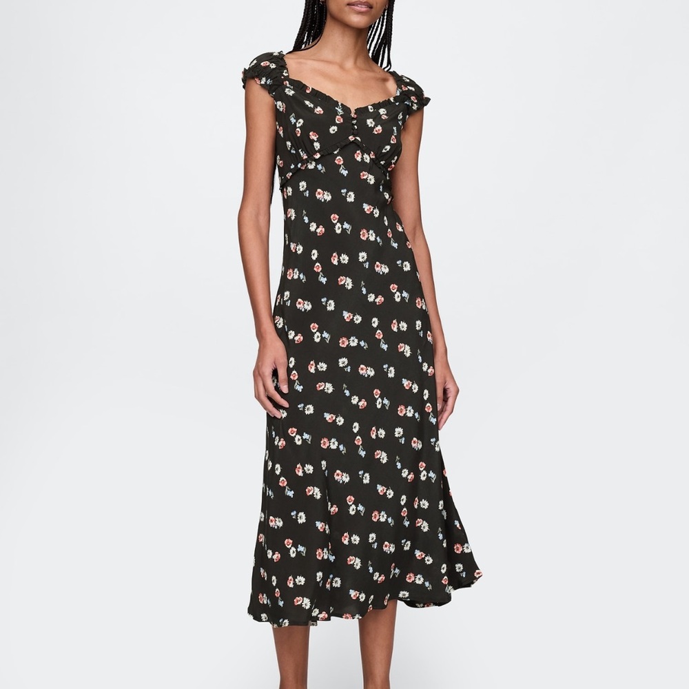 Gap sweetheart crepe maxi dress